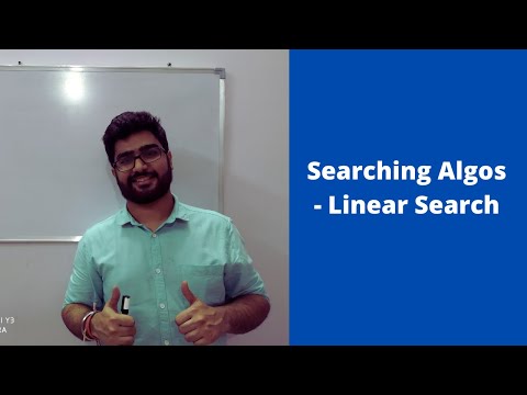 Lecture 3 - Searching Algos (Linear search)