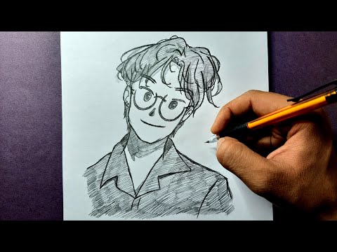Drawing a anime boy in Timelapse