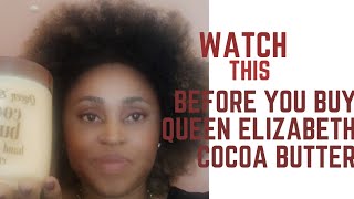 Queen Elizabeth Cocoa Butter: Great moisturizer for dry ,chapped skin. #moisturizer #cocoabutter