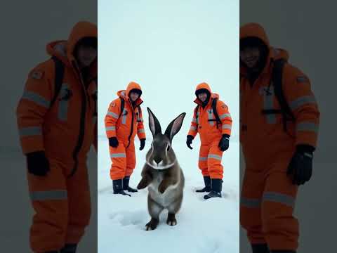 The Unlikely Rescue: An Arctic Hare and a Wolf in Need #animalrescue #polarrescue #wolf