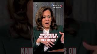 Kamala STUMBLES on question about separating herself from Joe Biden