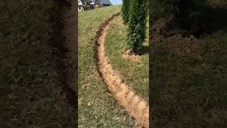 Landscape Edging.  edging a plant bed.  #landscaping