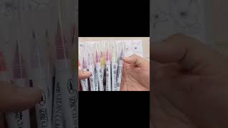 Mintay B&W Book Coloring using ZIG Real Brush #zig #shorts #satisfying #coloring