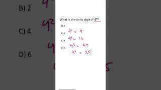 What is the units digit of 4^854 ? #shorts #maths #education