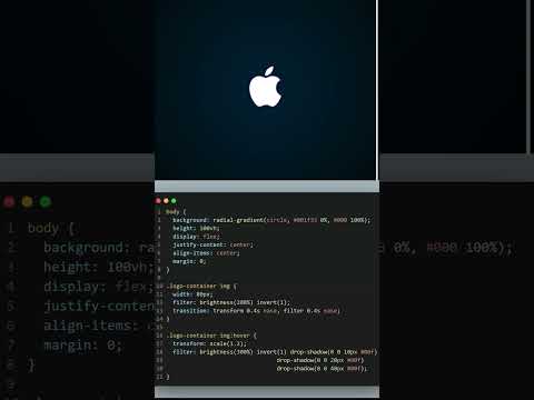 Day 029 iPhone Style Apple Logo Glow Effect Using HTML & CSS 🔥