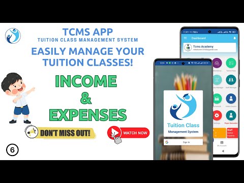 How to Manage Income & Expenses in TCMS App | Step-by-Step Guide | Tuition Class Management System