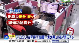 每天吃堅果60克"增強記憶16%"?! 30歲後"吃核桃"防腦霧?!│中視新聞 20250311
