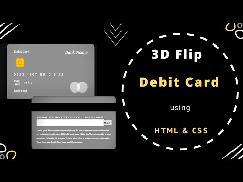 Designing 3D Flip Debit Card using HTML & CSS | 3D Design | THE WEBFIX