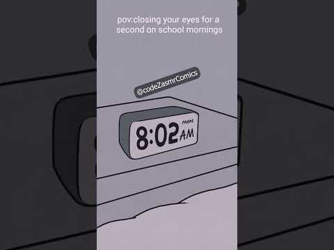 Closing your eyes for a second on school mornings be like 😂 rico animations #jokes #comedy #cartoon