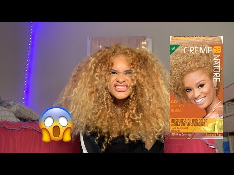 DYING MY HAIR LIGHTEST BLONDE (Creme of Nature Dye)