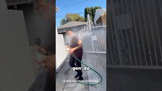 Man Soaks Neighbor With Garden Hose 😳