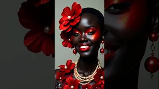 Black beauty covered in red #aimodel #fashion #creativeai