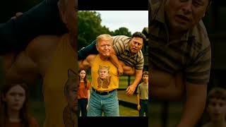 "When Trump Becomes a Teacher and Lifts Elon Musk!#shorts #trump #elon#ai #parody