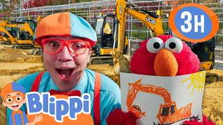 Blippi and Elmo Learn The ALPHABET with Excavators | Blippi and Meekah Best Friend Adventures