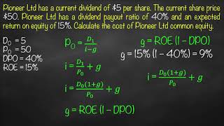 Cost of Equity – DDM