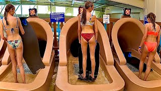 Waterslides at Kalahari Indoor Waterpark in Poconos, PA, USA