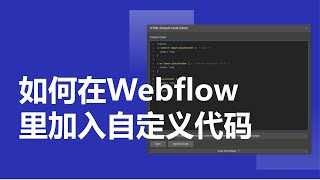 如何在webflow里添加自定义代码，实现复杂的功能！