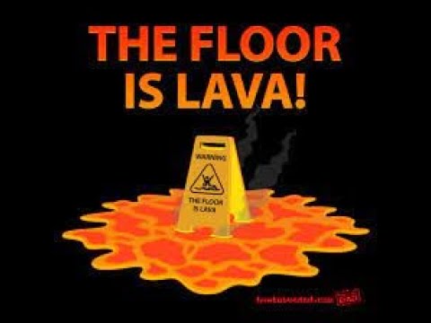 The Floor is Lava. New idea to play kids for Gross Motor and Problem Solving Skills.