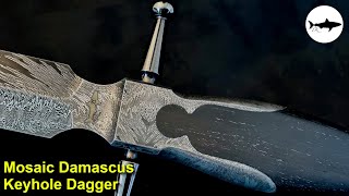 Forging a mosaic damascus keyhole dagger