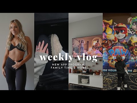 weekly vlog | personal gym update, new postpartum program, filming for my app, family time and more!