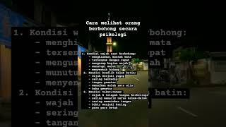 Cara melihat orang berbohong secara psikologi. #short #psikologi