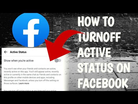 How To TurnOff Active Status on Facebook in 2023