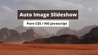 How to Create An Image Slider in HTML and CSS || Image Slider - With Auto-play