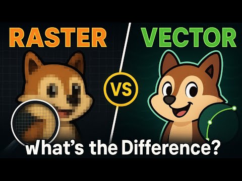 Raster VS Vector - what's the difference #Rastervsvector #designtips