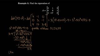 Linear Algebra 5.1 Eigenvalues and Eigenvectors