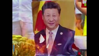 印度反华情绪高涨 新德里当街焚烧中国商品