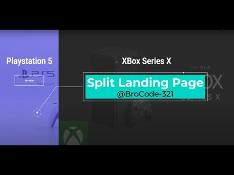 Create a Split Landing Page With HTML, CSS & JS for Beginners