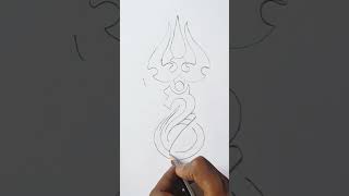 simple #trishul#drawing@