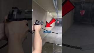 Why Do Gun Ranges Lock Their Guns with Steel Rigs and Chains? 😑 #shorts
