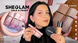 Full makeup with SHEGLAM + pink eyes tutorial (WEARABLE!!)