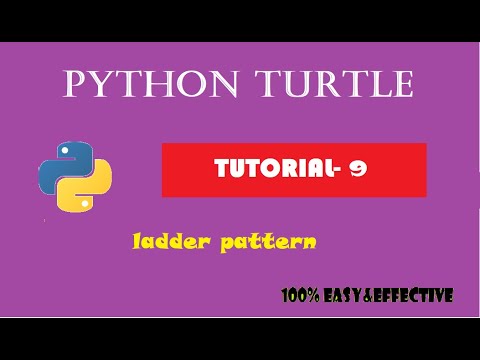 PYTHON TURTLE TUTORIAL | PROGRAM- 9 | LADDER PATTERN