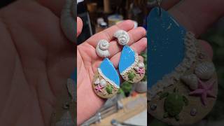 Fun with these Beach themed earrings #seaside #beachvibes #summer #polymerclaycreations #beachy