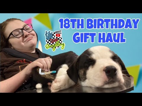 My 18th Birthday Gift Haul #birthday #birthdaygift #gift #gifthaul #puppy #rescue #happybirthday