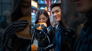 😱She's loves to eat zinger with his love one#robot#ai#robotics #ias#youtubeshorts#robots#robotlove