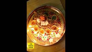Beautiful puja thali decoration idea #pujadecor #platedecor  #shorts #shortsindia #diy