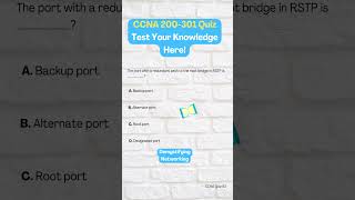 CCNA Quiz 63:RSTP Redundant Root Path Port #ccna #shorts #learning #free #cisco #ccnacertification