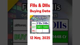 Fiis and diis data 12 May 2025 #shorts #short #shortvideo #stockmarket #mutualfunds #stocks #etf
