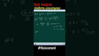 Uniform Convergence|Real Analysis #shorts #realanalysis #ikaiseanant #csirnetmaths #iitjam
