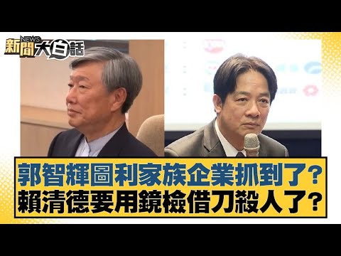 郭智輝圖利家族企業抓到了？賴清德要用鏡檢借刀殺人了？【#新聞大白話】20250506-2｜#葉元之 #柳采葳 #陳揮文