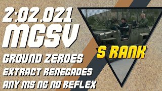 (WR World Record) MGSVGZ Speedrun - Extract Renegades IL - Any% NG MS in 2:02.021 IGT