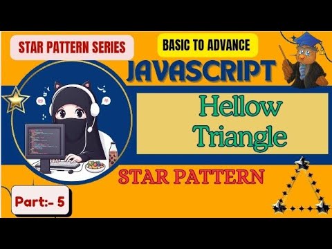 Star Pattern Series 🌟| Part :5| Define Hellow Triangle 🔼 with ✨ Star Pattern @ApnaCollegeOfficial