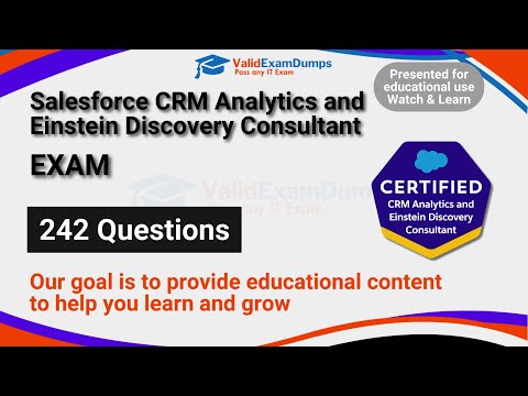 CRM Analytics and Einstein Discovery Consultant Exam