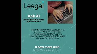 A legal Conversation Platform|   #legal #ai #leegalai #tutorial #deeptech  #business #education