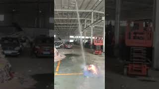 Intelligent automatic fire extinguishing water monitor used in material recovery center