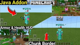 Java Chunk Border, Health & Armor HUD Add-On! For Minecraft Pe | Java Mod In MCPE | in Hindi | 2021