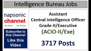 Intelligence Bureau ACIO-II/Exe Jobs - 10th Aug, 2025 Last Date